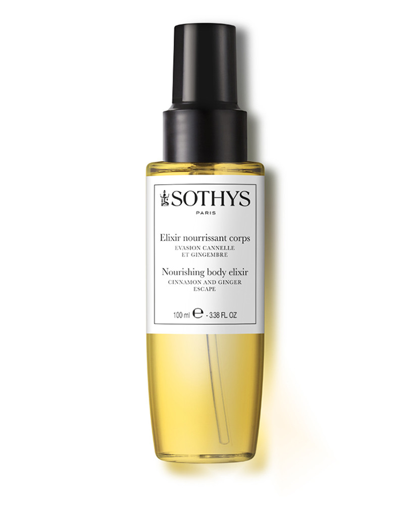 Olio corpo nutriente Sothys, profumo di cannella e zenzero