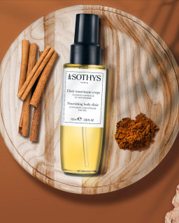 Olio corpo nutriente Sothys, profumo di cannella e zenzero