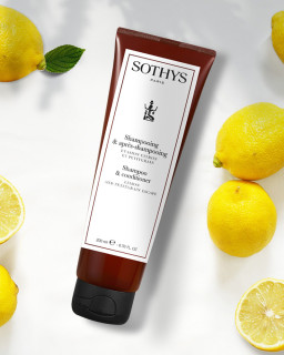 Shampoo e balsamo limone e petitgrain, detergente Sothys 2 in 1