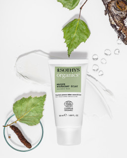 Maschera idratante viso, cosmetico bio Masque éclat Sothys Organics